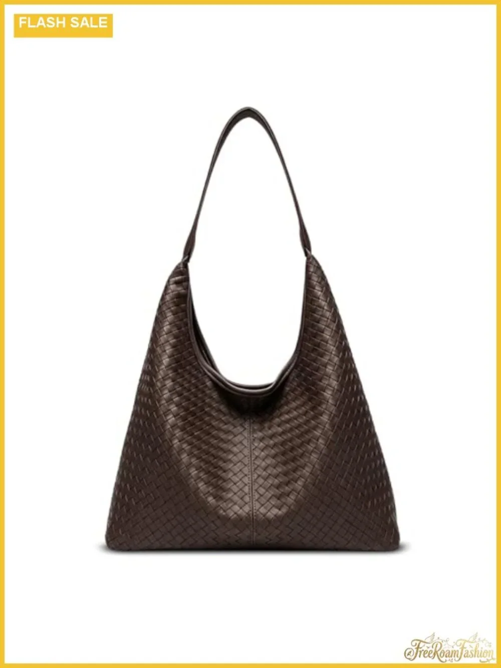 Woven Textured Vegan Leather Hobo Tote Bag Large Slouchy Purse for Women